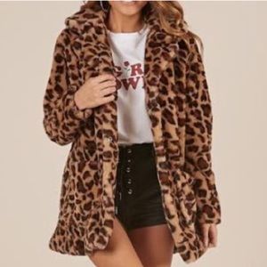 Leopard Faux Fur Coat